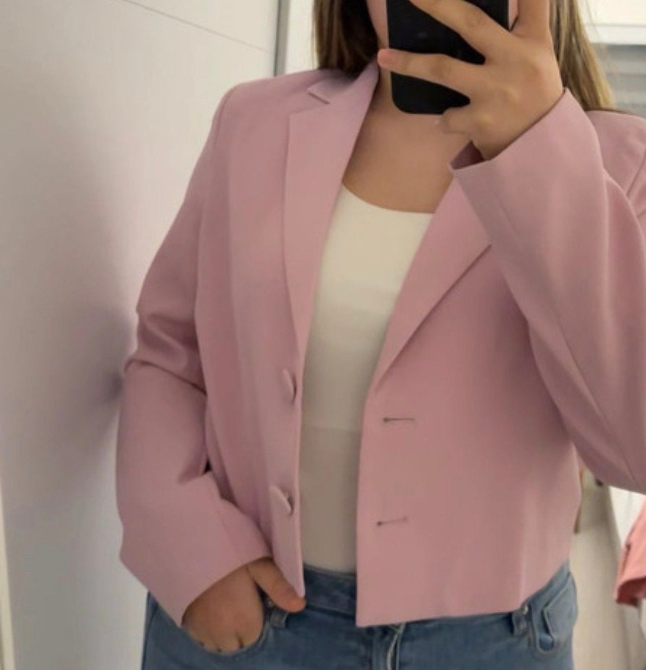 MyJewellery roze cropped blazer limited maat L, Ophalen of Verzenden, Zo goed als nieuw