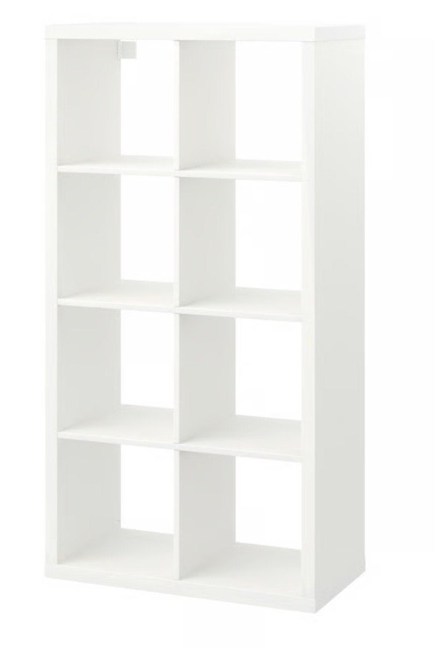 IKEA Kallax vakkenkast wit - 2x4 vakken, Met plank(en), Gebruikt, 100 tot 150 cm, 25 tot 50 cm