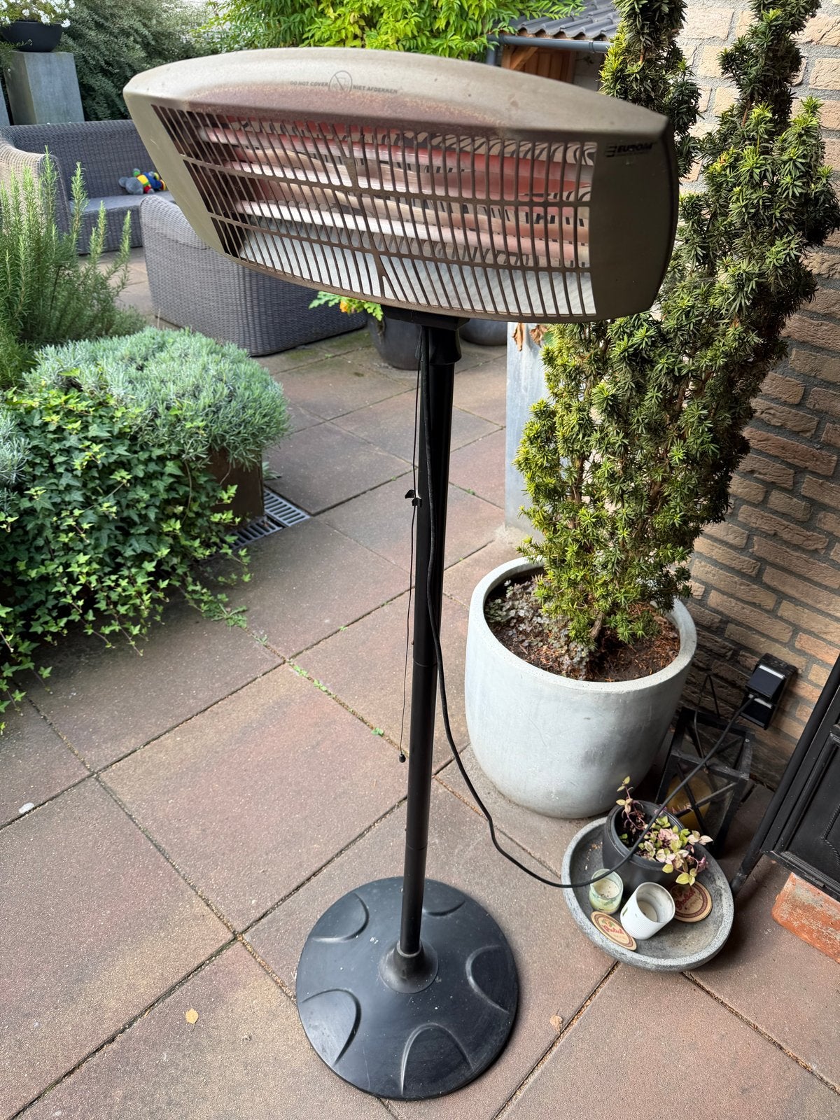 Eurom TH2003S Terrasverwarmer, Ophalen, Gebruikt, Elektrisch, Vloer