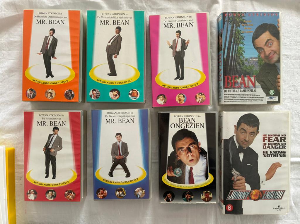 Mr. Bean VHS Banden zie foto’s voor de titels 🤣🤣😂😂, Alle leeftijden, Ophalen of Verzenden, Gebruikt, Komedie
