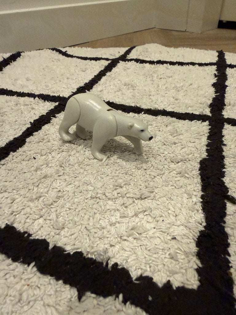 Heel goed wit Playmobil ijsbeer polar bear uit set 71035, Gebruikt, Losse onderdelen, Ophalen of Verzenden, Figuren