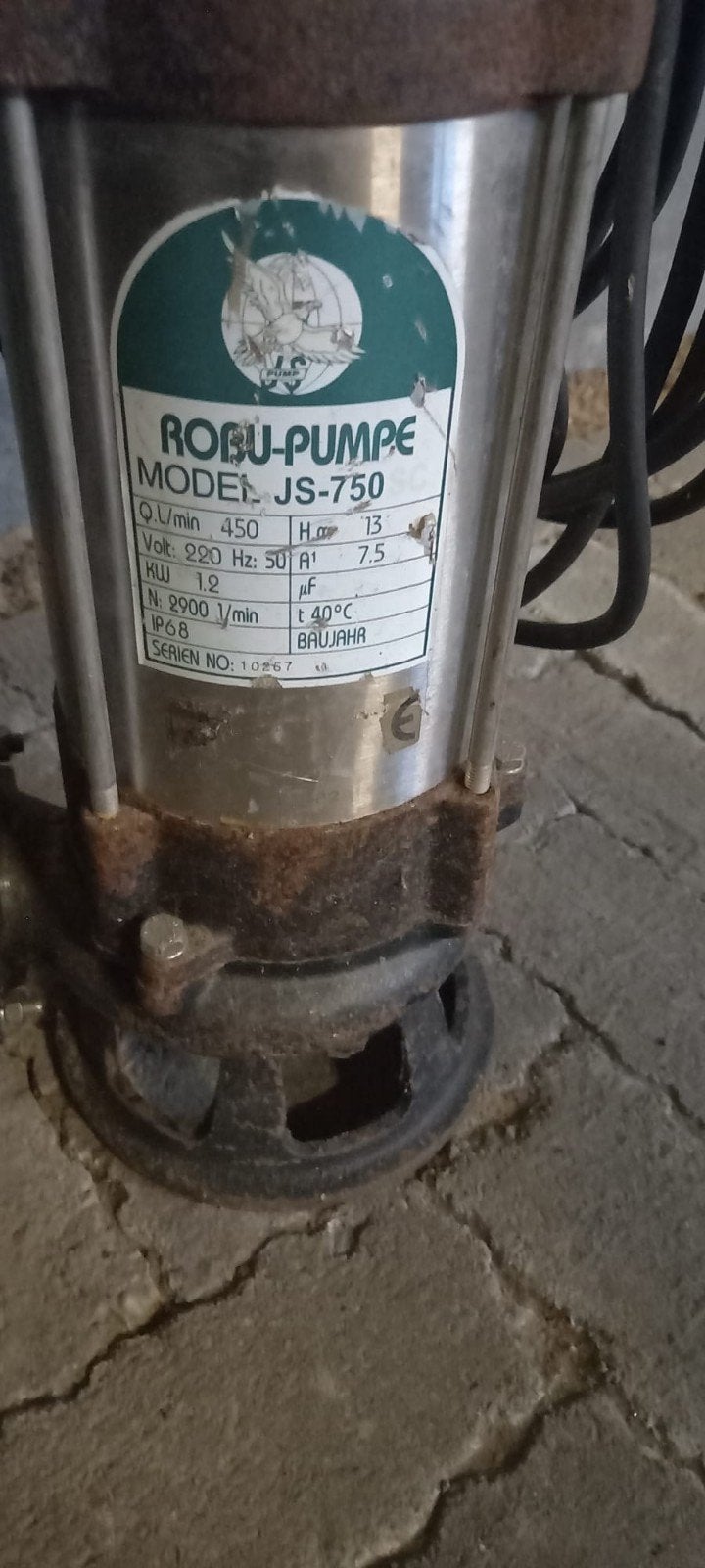vuilpomp/dompelpomp, Ophalen, Dompelpomp