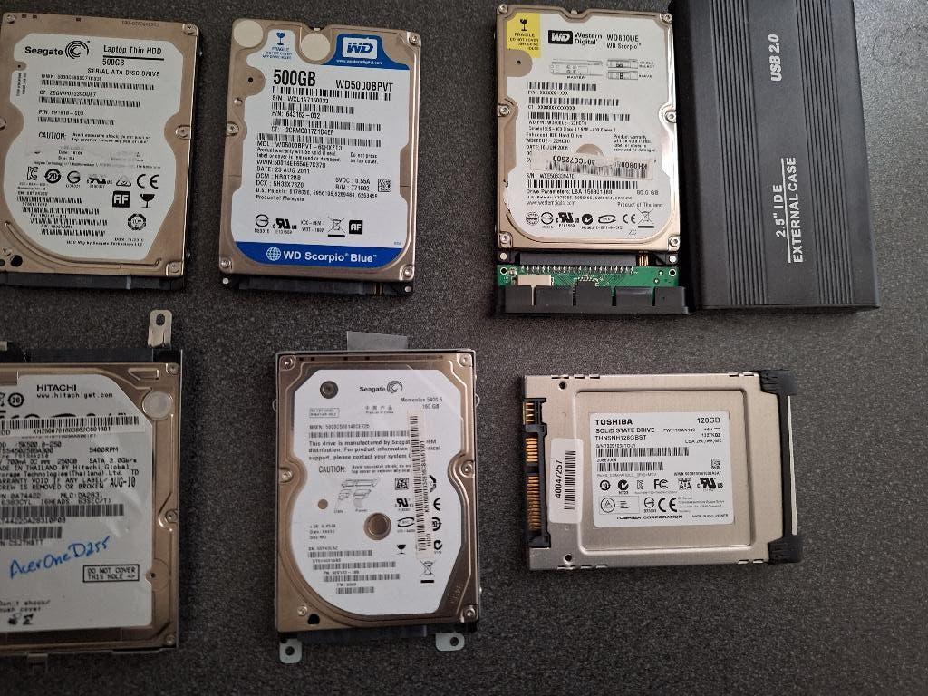 6 Harde schijven 2.5", Computers en Software, Harde schijven, Gebruikt, Laptop, Intern, HDD, SATA, Ophalen of Verzenden