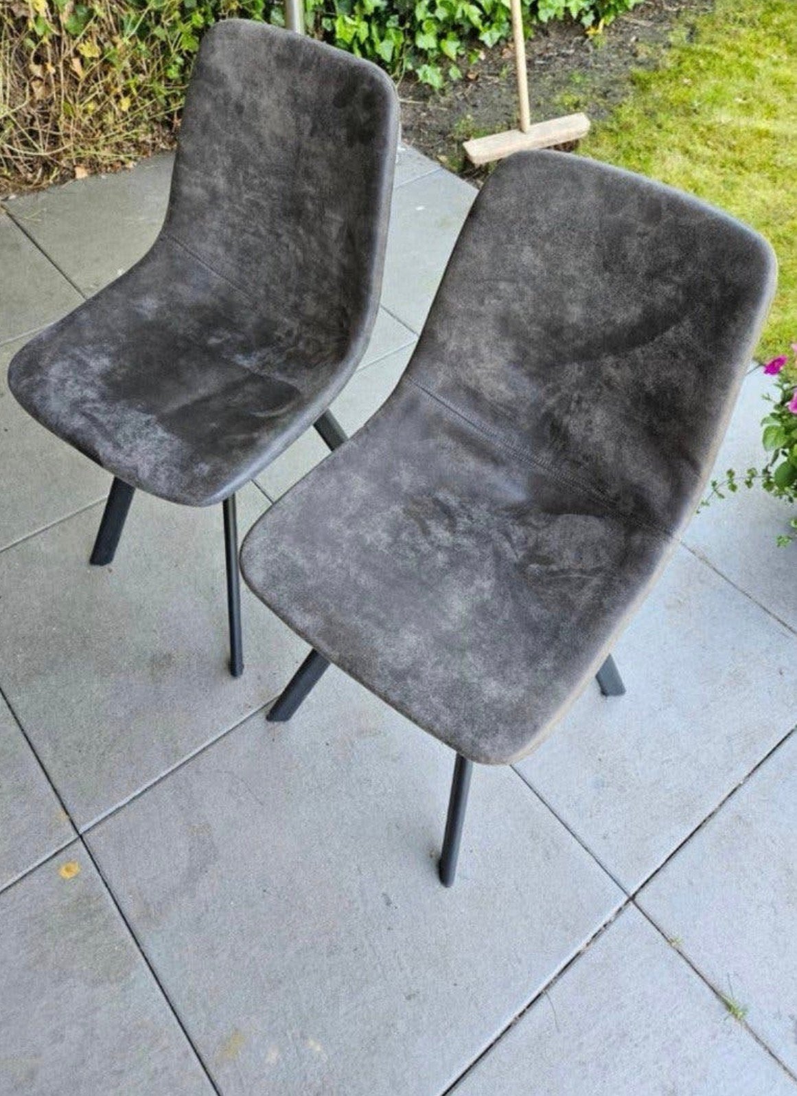Eetkamerstoelen 8 stuks, Huis en Inrichting, Stoelen, Ophalen, Zo goed als nieuw, Grijs