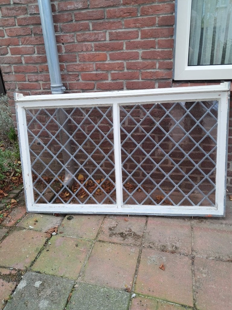 Glas in lood ramen, Doe-het-zelf en Verbouw, Ophalen, Gevelraam of Ruit, Gebruikt, Glas in lood