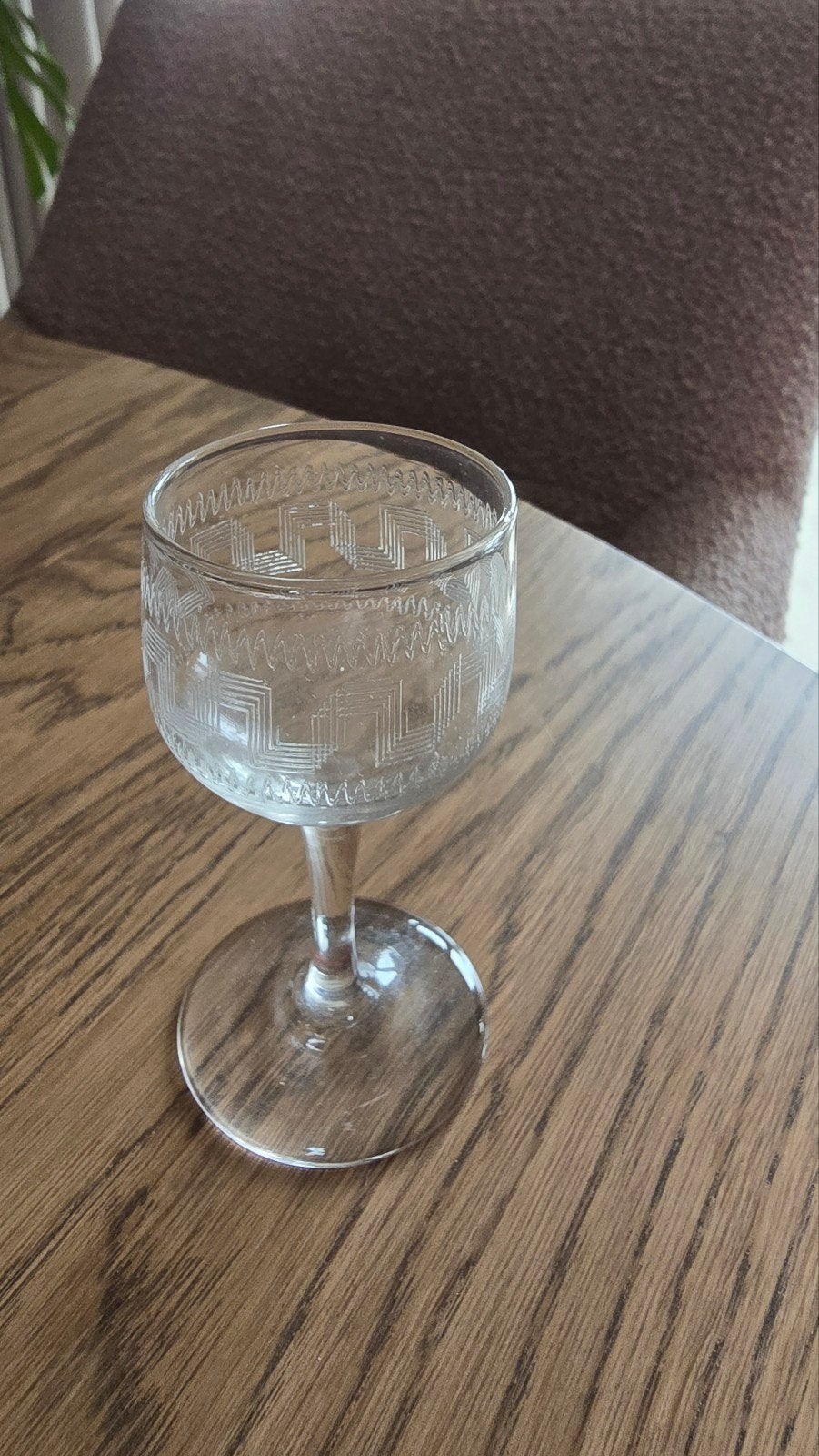Set van 3 geslepen Leerdam glaasjes, Ophalen