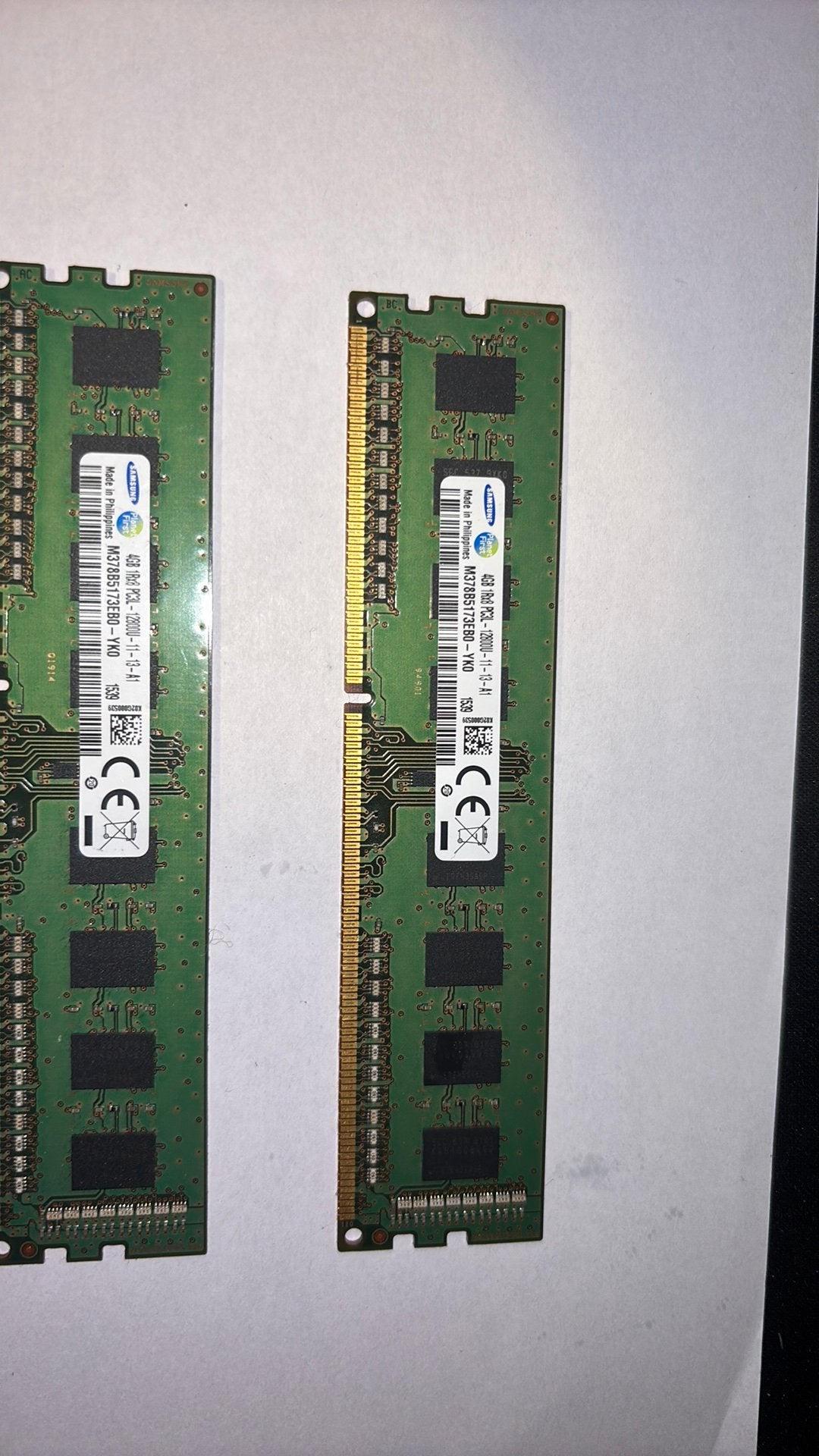 8GB DDR3L-1600 (2x4GB) Samsung – Desktop geheugen, Ophalen, Zo goed als nieuw, DDR3, Desktop