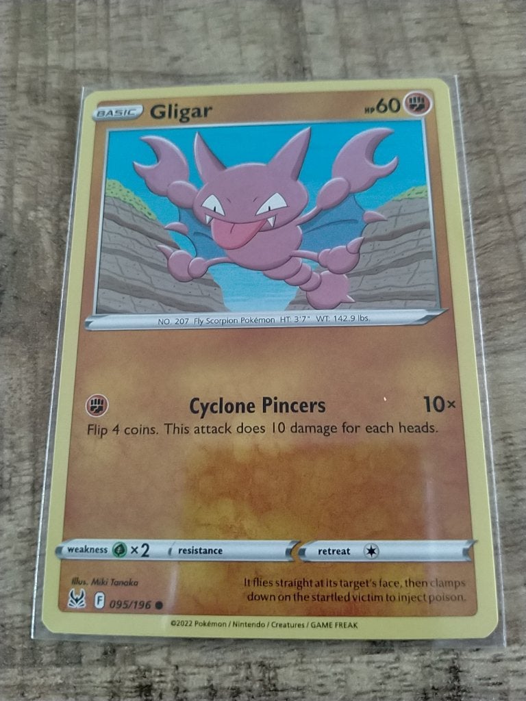 Pokemon Lost Origin , Gligar 095/196, Verzenden, Zo goed als nieuw, Losse kaart