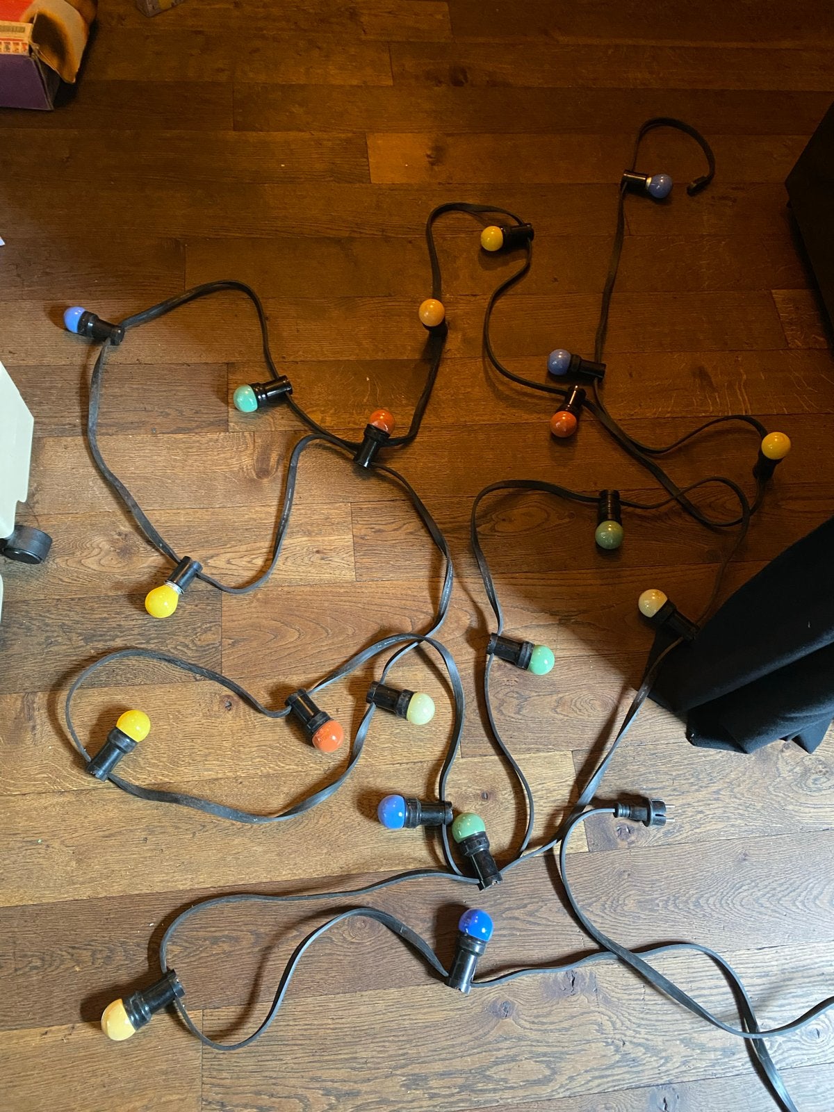Feestverlichting - Kleurrijke Prikkabel met 20 Lampen, Gebruikt, Kunststof, Meerkleurig, Overige fittingen