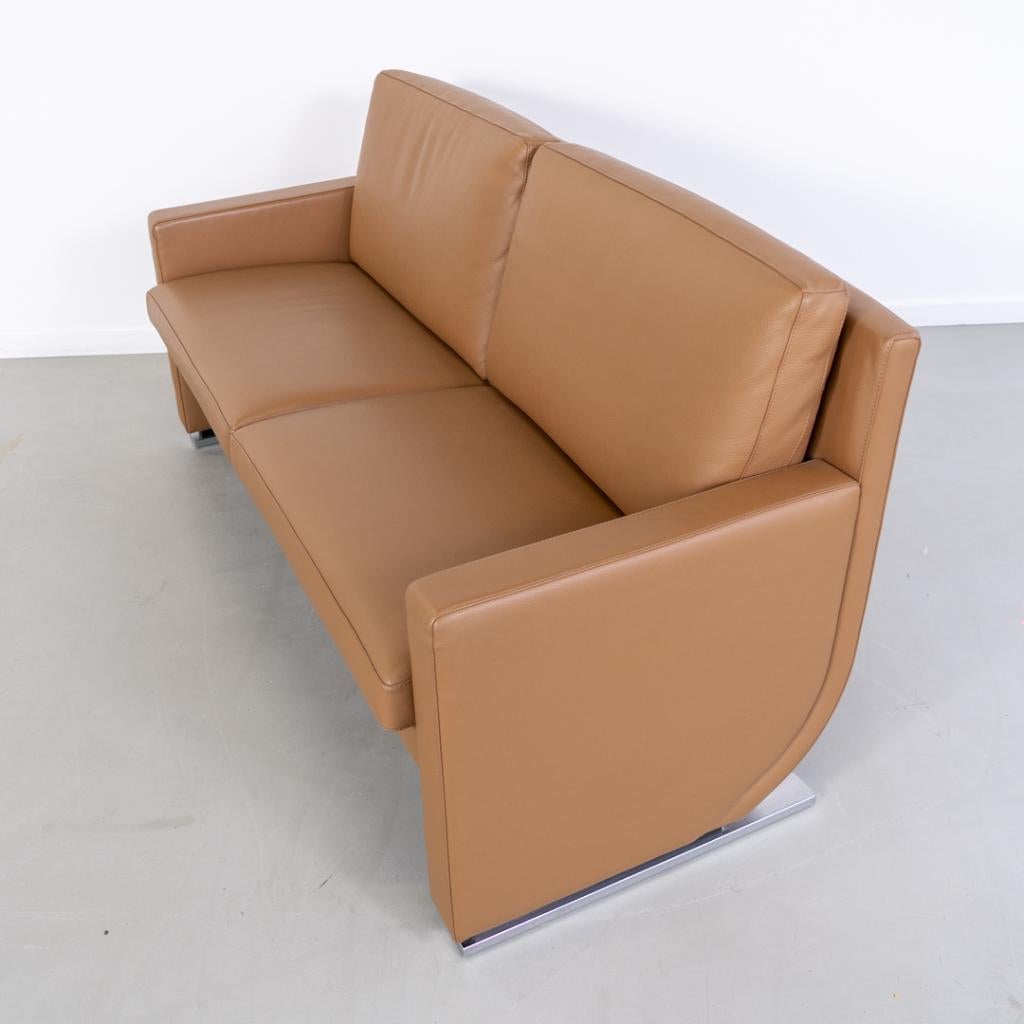 1x Leolux Timandra Bank 2,5-zits/172cm Leder - Cognac, Niet ingevuld, Overige maten, Minder dan 75 cm, 150 tot 200 cm