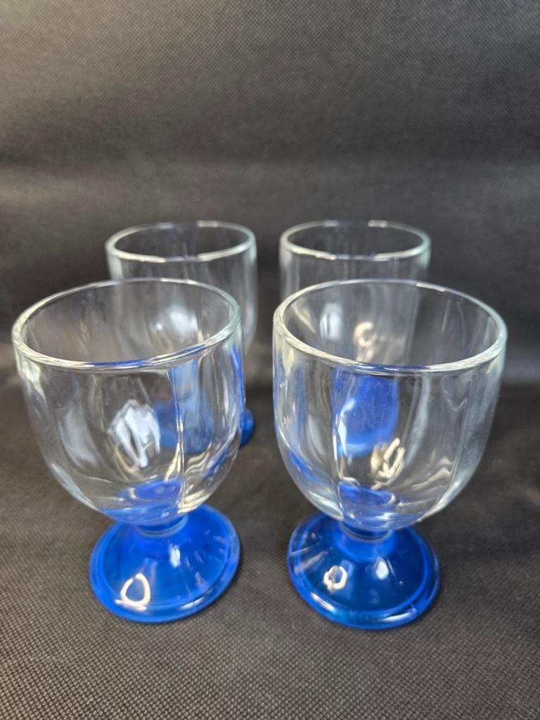 Set of 4 Vintage Design Italian Wine Glass Bormioli Rocco, Antiek en Kunst, Ophalen of Verzenden