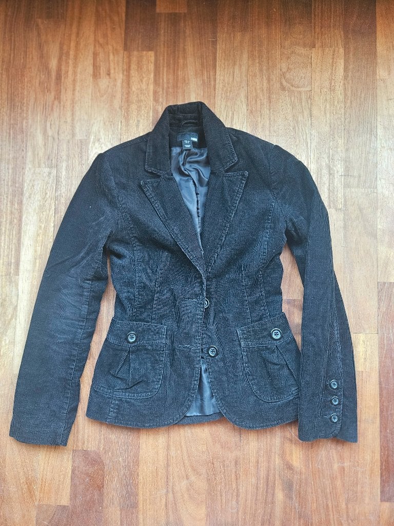 mooie corduroy blazer, Zwart, Ophalen of Verzenden, Zo goed als nieuw, Jasje