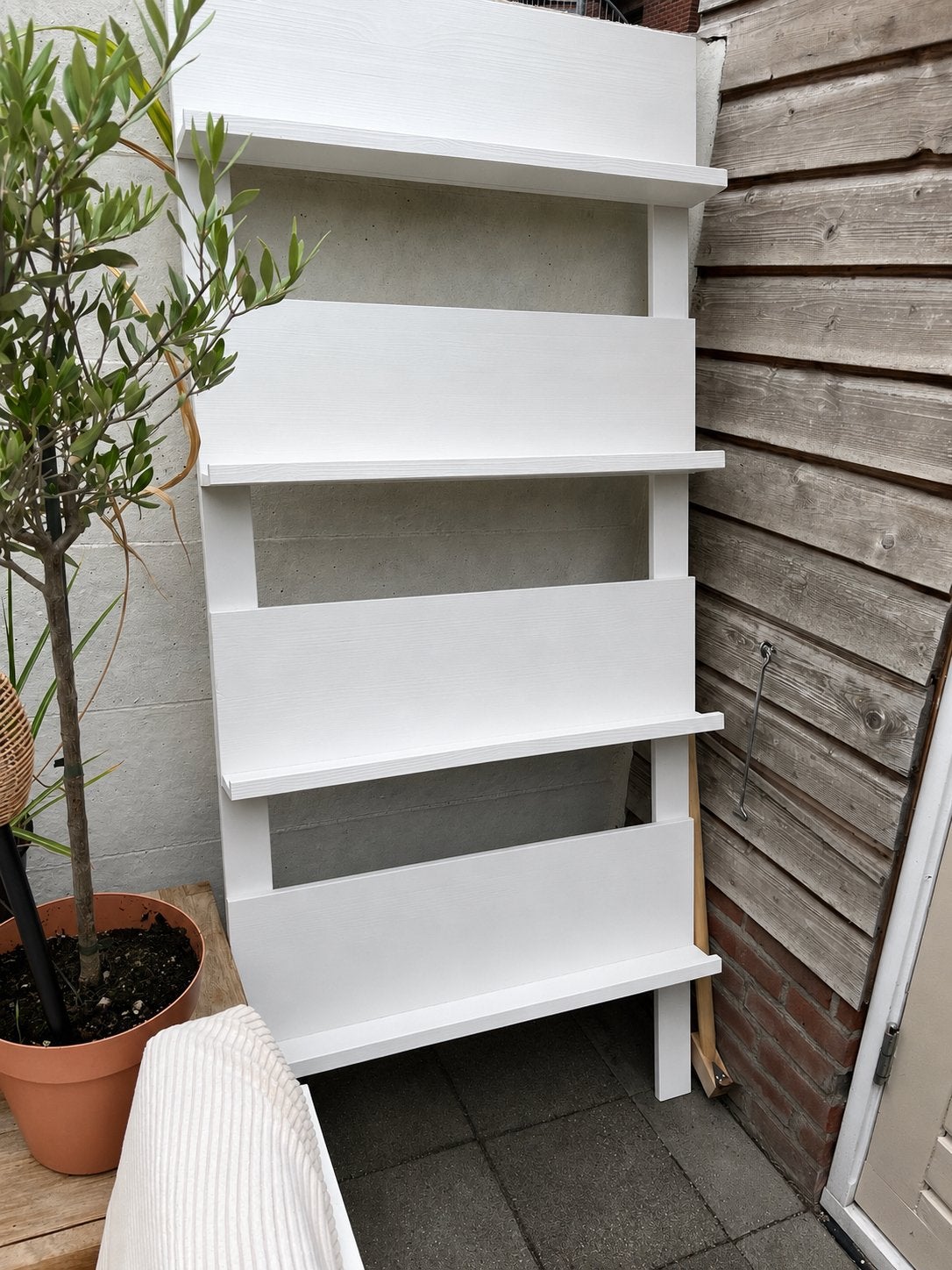 Wandrek Sfeervol en Praktisch Houten Rek, Ophalen, Met plank(en), 50 tot 100 cm, Zo goed als nieuw