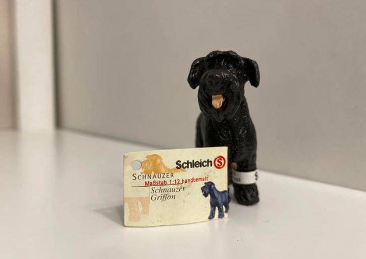 Schleich Zwarte Schnauzer 16306 ~ 10b, Ophalen of Verzenden, Zo goed als nieuw, Paard, Beeldje of Figuurtje