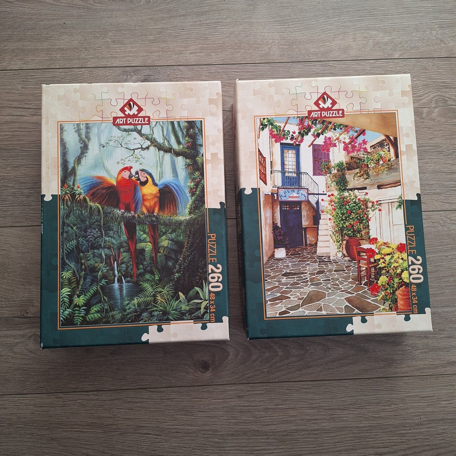 Art puzzle 260 stukjes Courtyard Flowers & Love Jungle, Ophalen of Verzenden, Minder dan 500 stukjes, Zo goed als nieuw, Legpuzzel