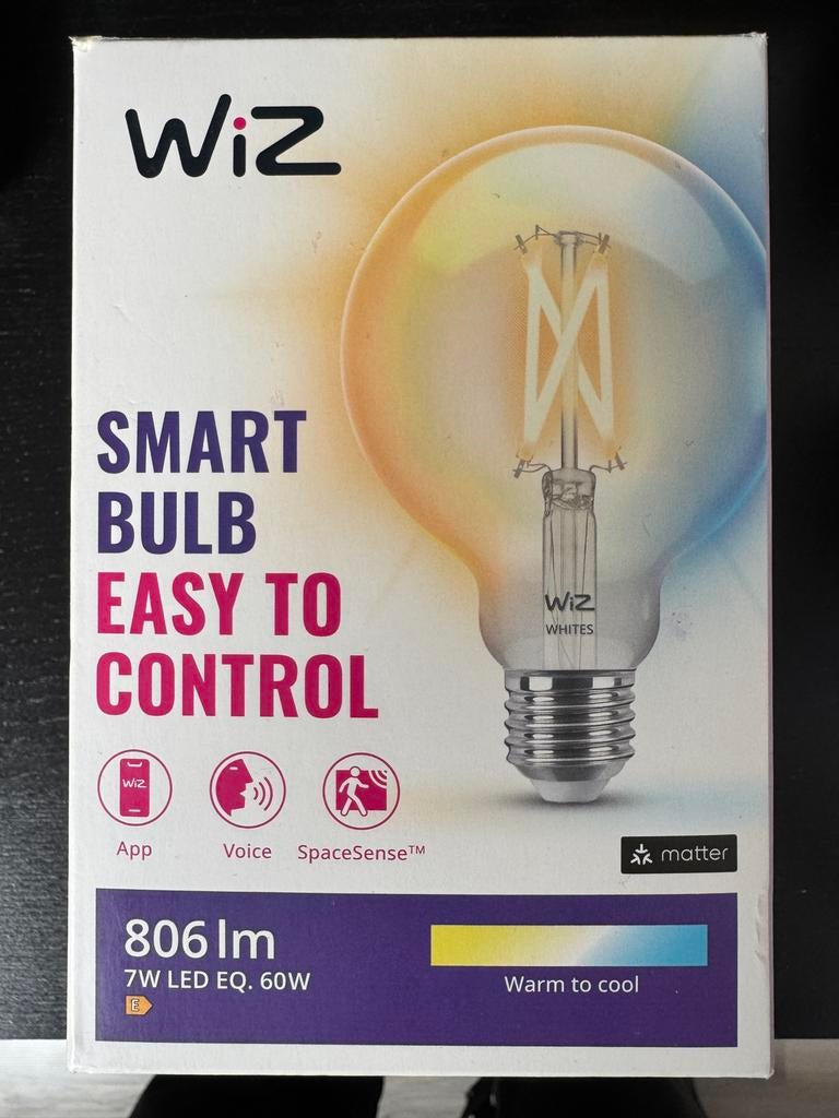 Wiz Smart LED Lamp E27 - 806lm 7W, Led-lamp, 60 watt of meer, Nieuw, E27 (groot)