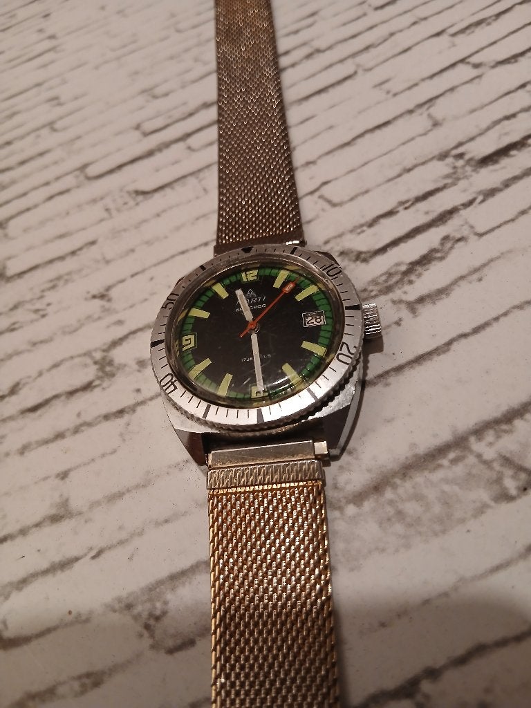 Vintage Marti Mechanical Diver Watch 17J - Lopend, Overige merken, Staal, Gebruikt, Staal