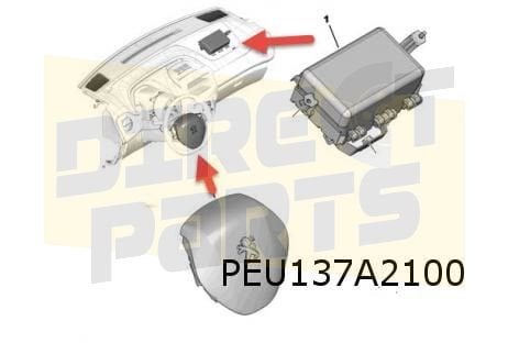 Peugeot 108 (5/14-) stuurwielairbag (niet bij radiobediening, -, -, Nieuw, Ophalen of Verzenden