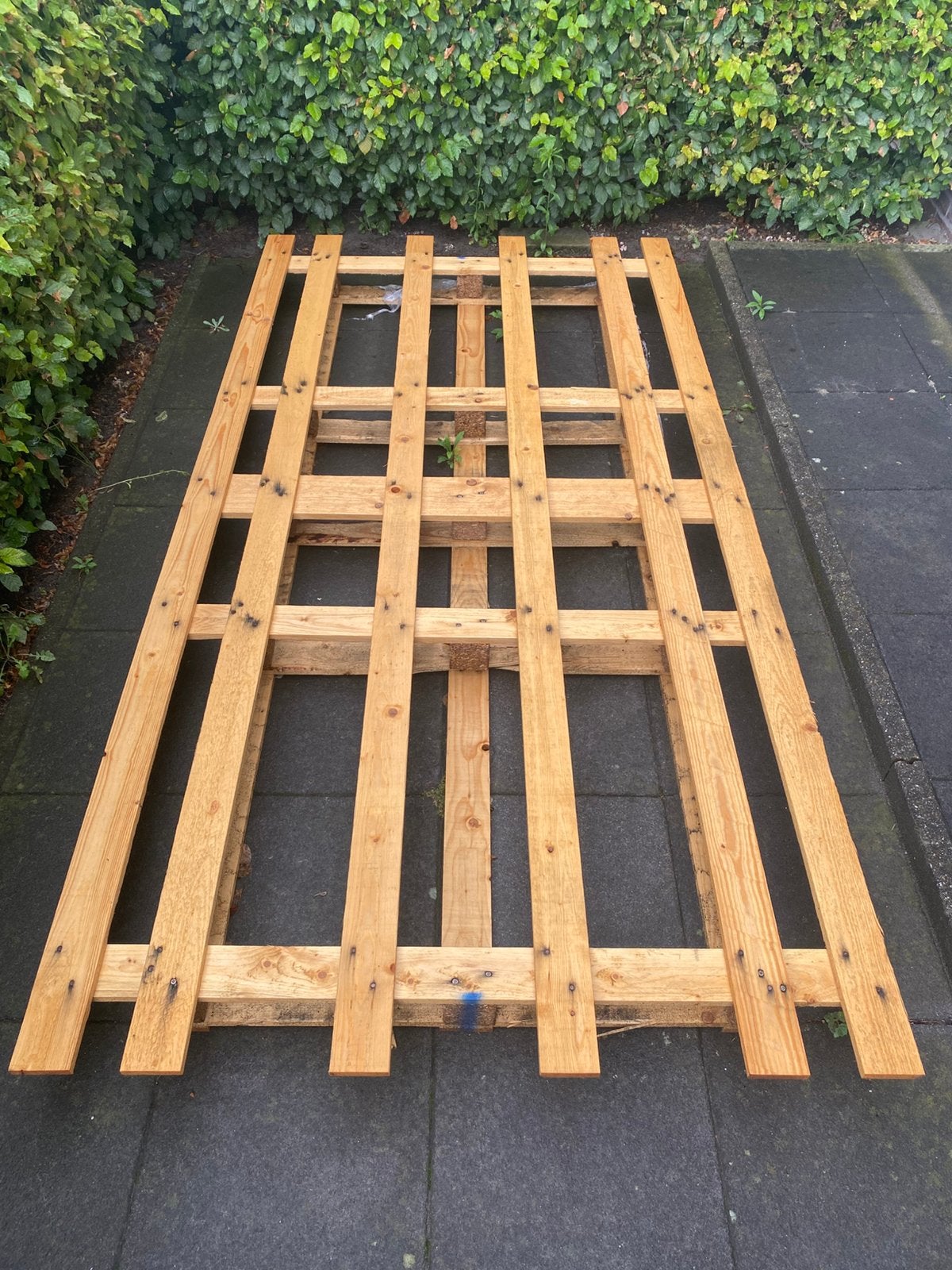 Wegwerppallet wegwerp pallet ongeveer 120x240, Ophalen, Nieuw, 200 tot 250 cm, 50 mm of meer