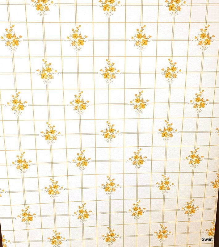 13106 oud keukenbehang met oranje bloemetjes  Mayfair swiet, Huis en Inrichting, Stoffering | Behang, Verzenden, Oranje