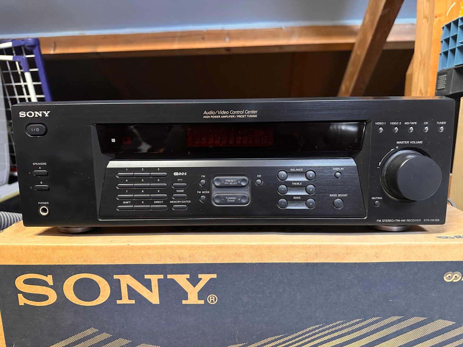 Sony STR-DE185 Versterker, Verzenden, Gebruikt, 120 watt of meer, Sony