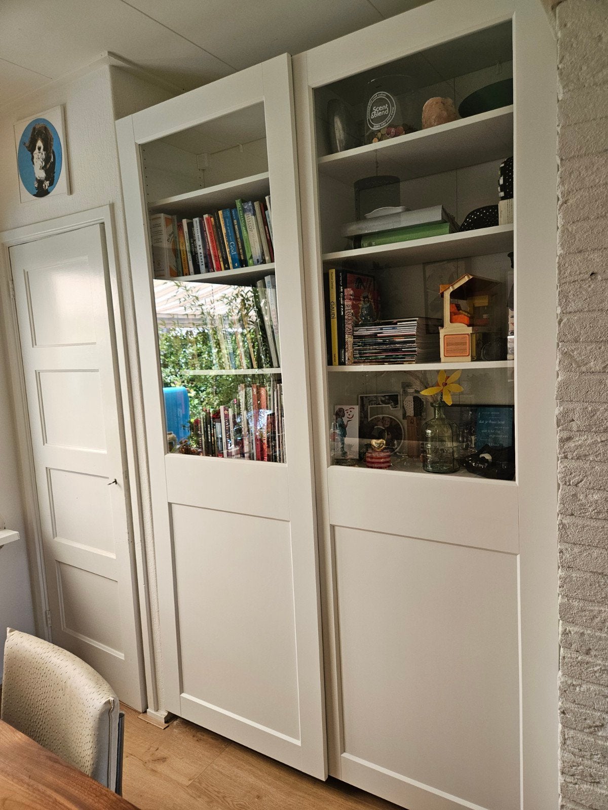IKEA Grimo Schuifdeur (nieuw, offwhite met glas), Ophalen, 200 cm of meer, Nieuw, 50 tot 100 cm