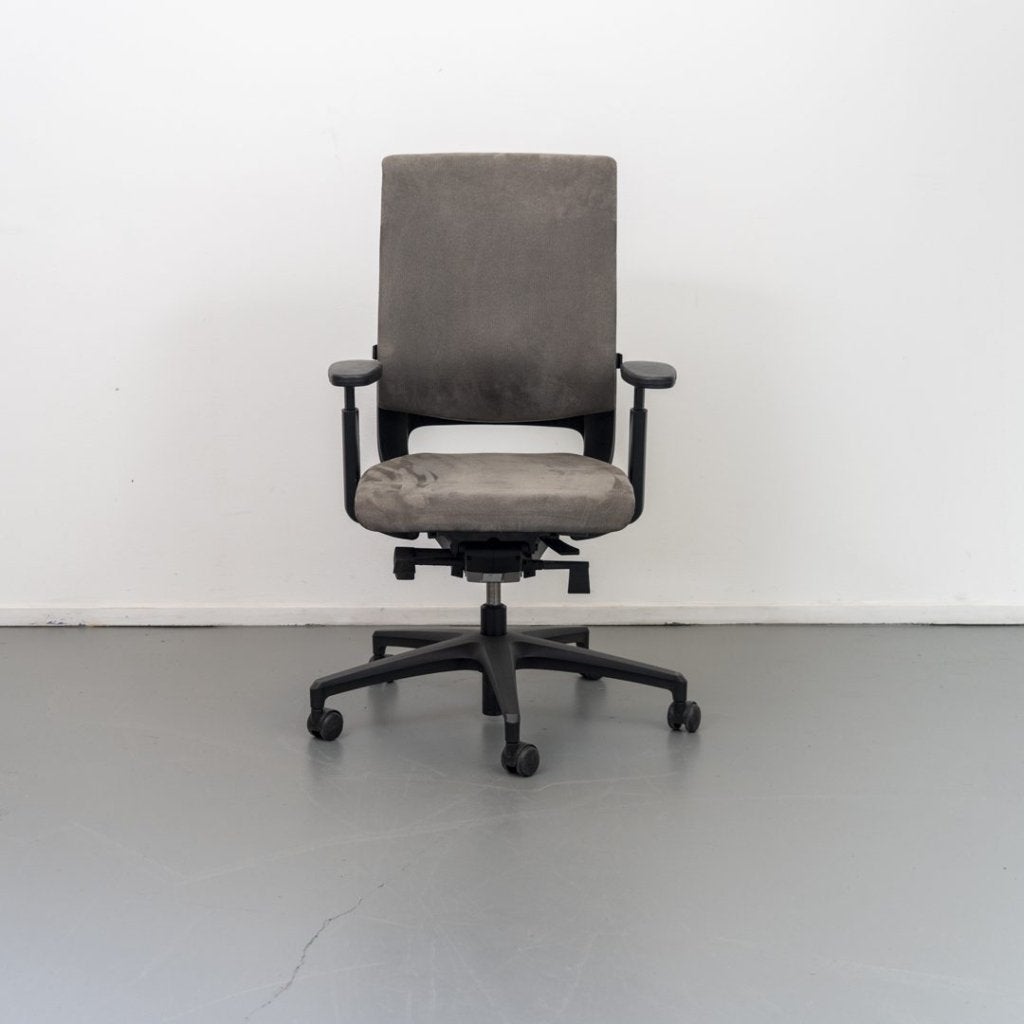 Klöber Mera 98 Bureaustoel Grijs/Taupe Stof - Zwart, Niet ingevuld, Klöber, Niet ingevuld, Zo goed als nieuw