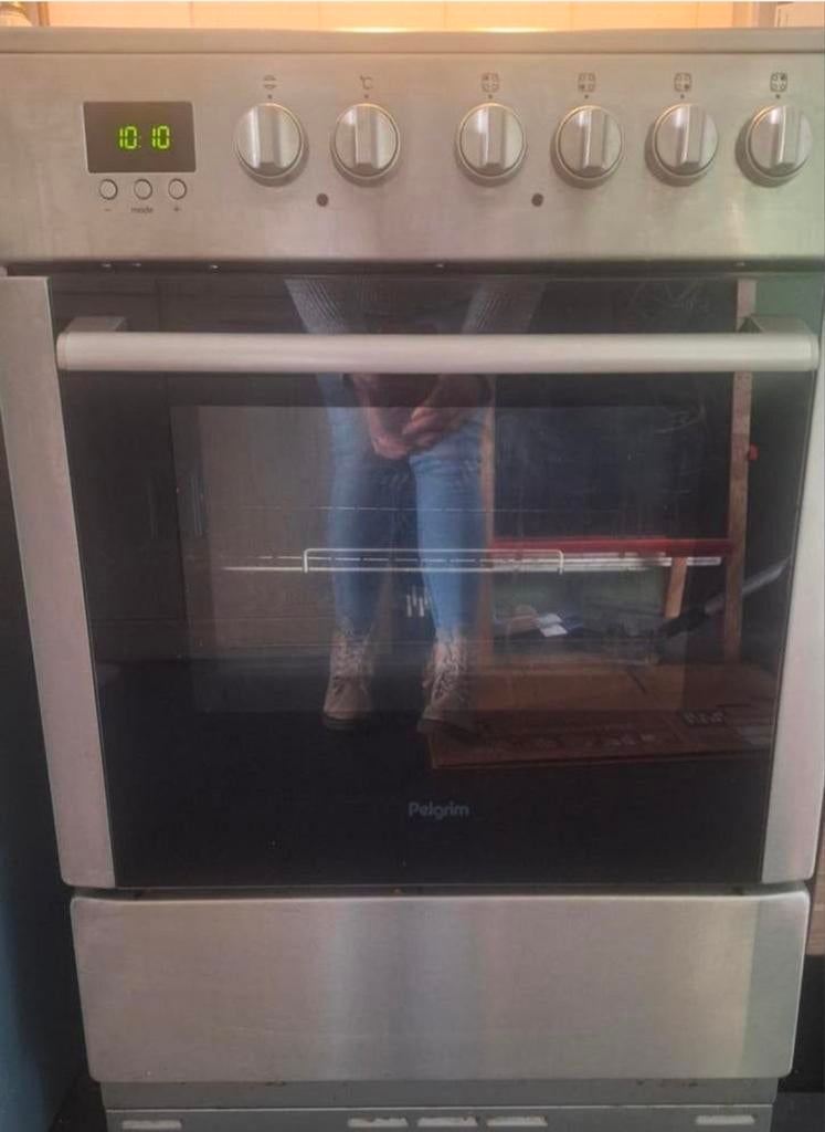 Pelgrim Fornuis met Keramische Kookplaat en Oven, Ophalen, Gebruikt, Keramisch, 4 kookzones