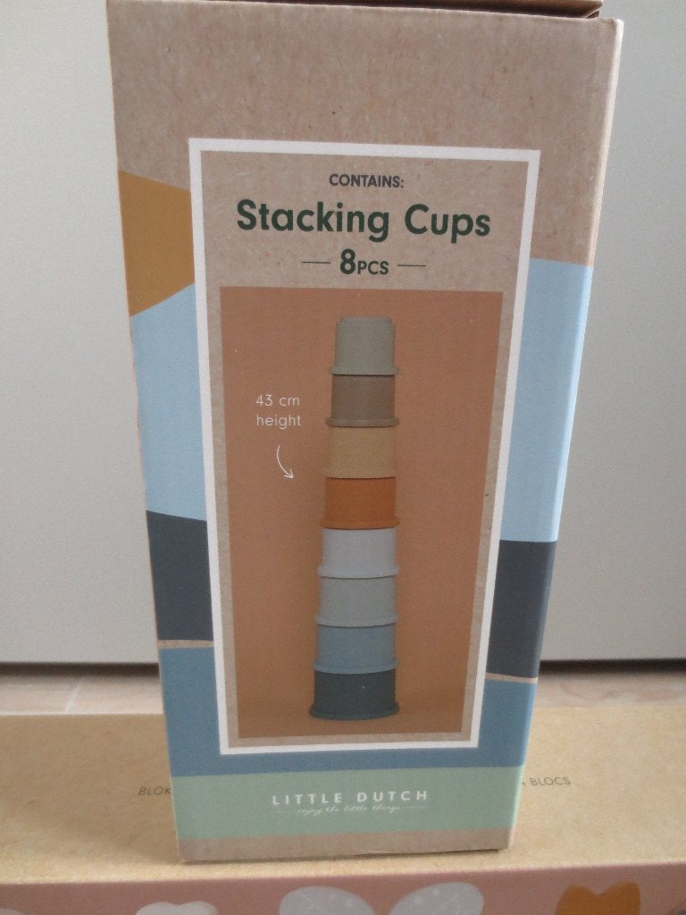 Little Dutch stapelbekers - 8 stuks Blue.  NIEUW, Ophalen of Verzenden, Nieuw, Bouwen