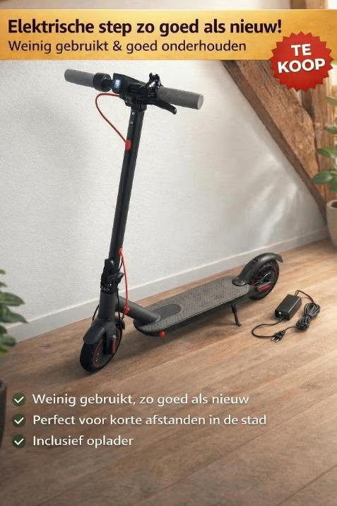 Elektrische step - Zo goed als nieuw, Fietsen en Brommers, Steps, Ophalen of Verzenden, Zo goed als nieuw, Elektrische step (E-scooter)