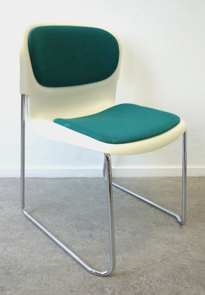 Vintage Swing Stoel Gerd Lange Space Age Seventies design, Ophalen, Gebruikt, Stof, Wit
