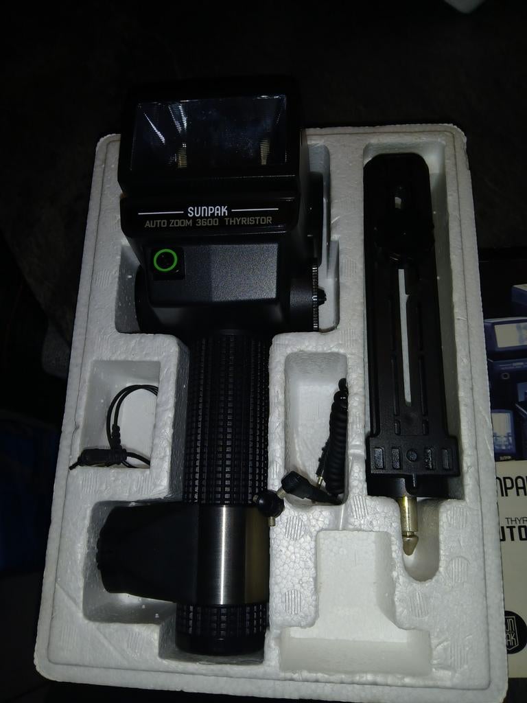 Sunpak Auto Zoom 3600 Thyristor Staafflitser - Complete Set, Ophalen of Verzenden, Gebruikt, Overige merken
