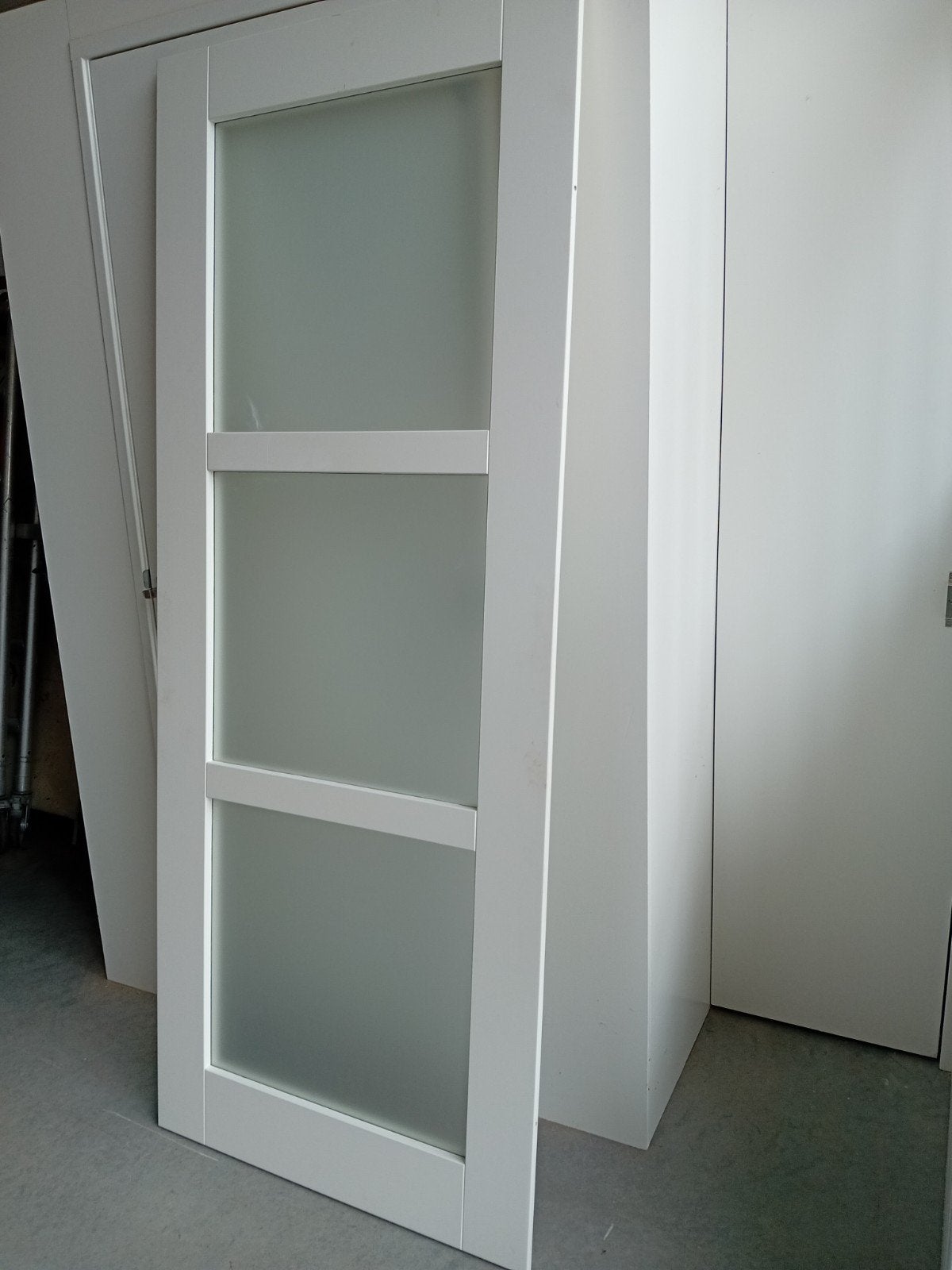 NIEUW! Binnendeur 2115x830 rechtsdraaiend met glaspanelen, Ophalen, Gebruikt, 80 tot 100 cm, 215 cm of meer