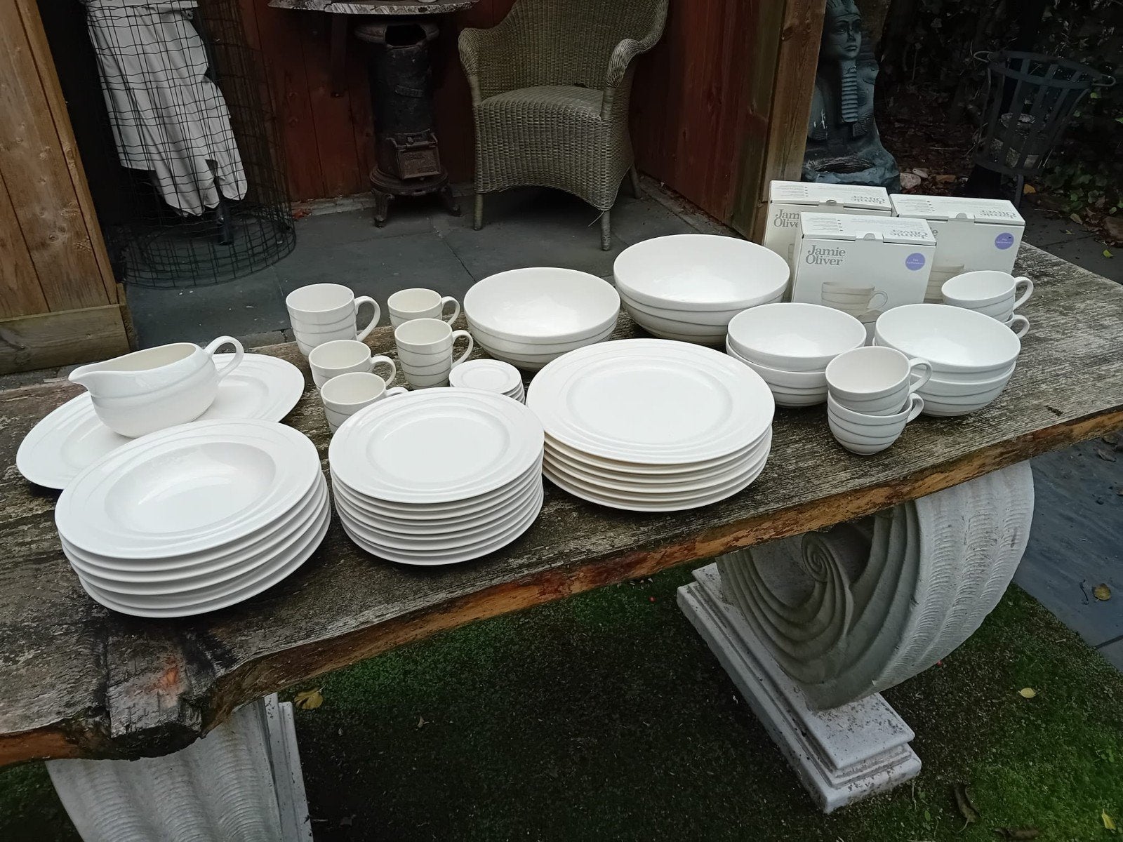 Jamie Oliver Waves servies puntgaaf als nieuw., Ophalen of Verzenden, Porselein, Overige stijlen, Bord(en)