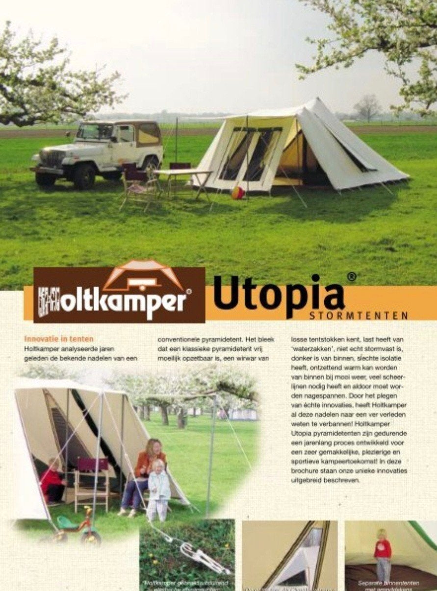 Holtkamper Utopia Stormtent - Innovatieve Pyramidetent, Caravans en Kamperen, Tenten, Ophalen of Verzenden, Gebruikt, Tot en met 4