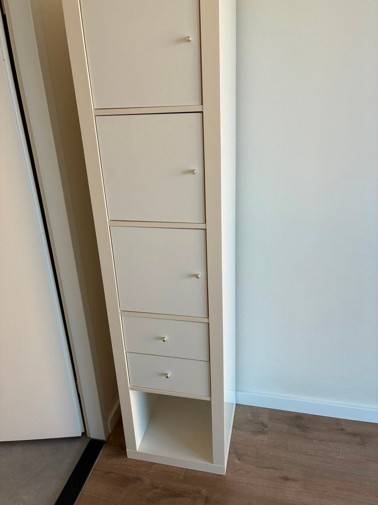 IKEA Expedit Kallax kast Vakkenkast Roomdivider wandmeubel, Ophalen, Minder dan 50 cm, Gebruikt, Met deur(en)