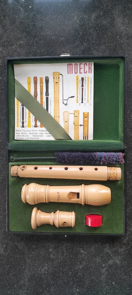 Moeck Sopraan, Ophalen of Verzenden, Gebruikt, Sopraan of Sopranino, Met koffer, hoes of etui