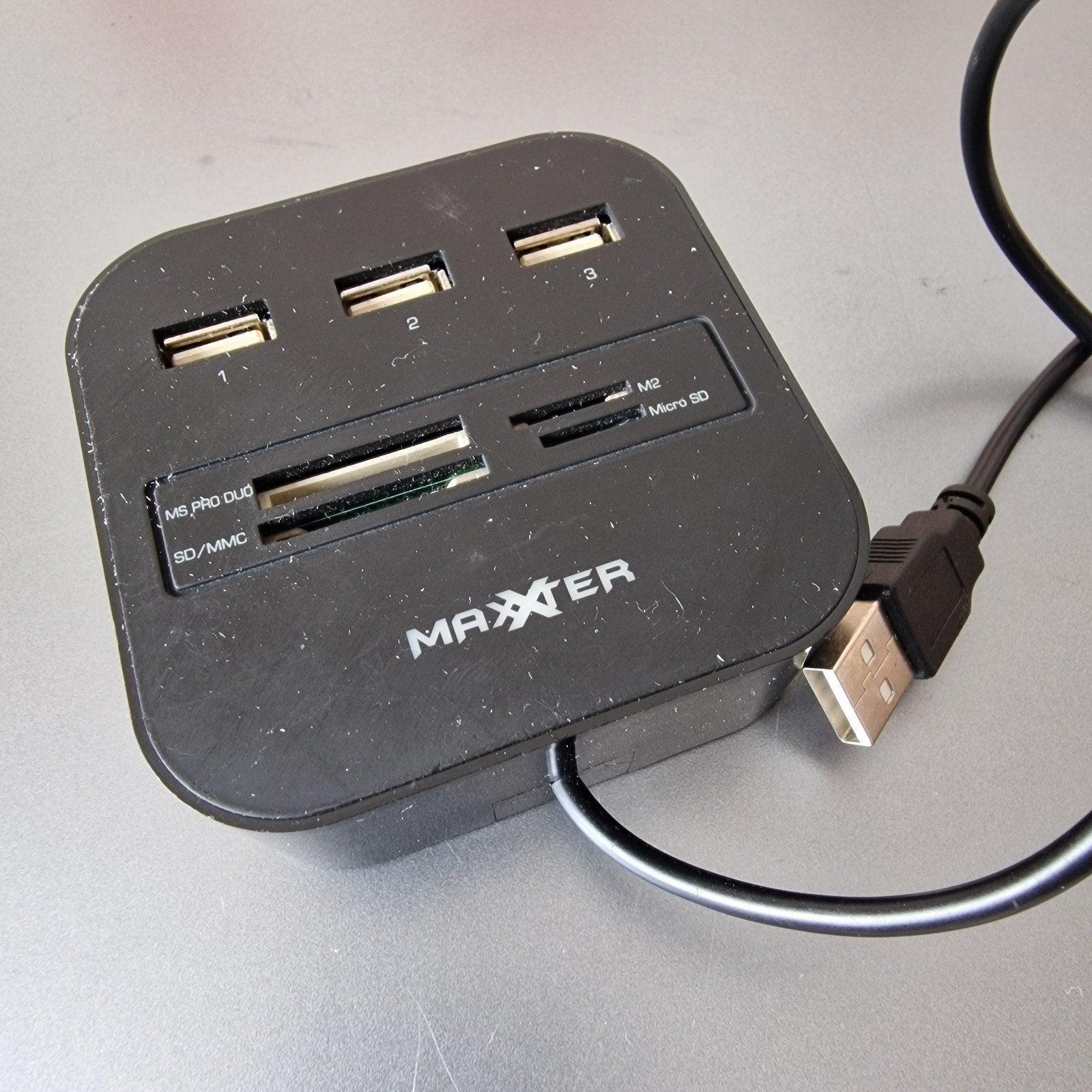 Maxxtro USB Hub met Kaartlezer - 3x USB, SD/MMC, MS PRO DUO, Computers en Software, Geheugenkaartlezers, Ophalen of Verzenden