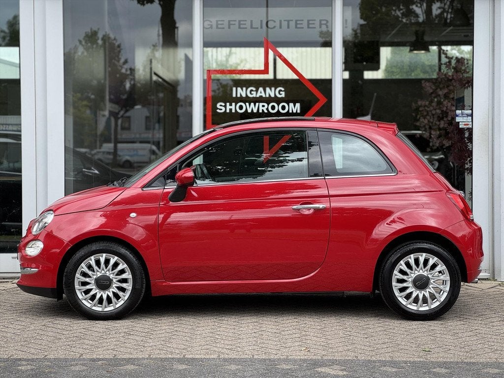 FIAT 500 0.9 Turbo Lounge | Navigatie | Panoramadak | ECC, Stof, Gebruikt, 905 kg, Origineel Nederlands
