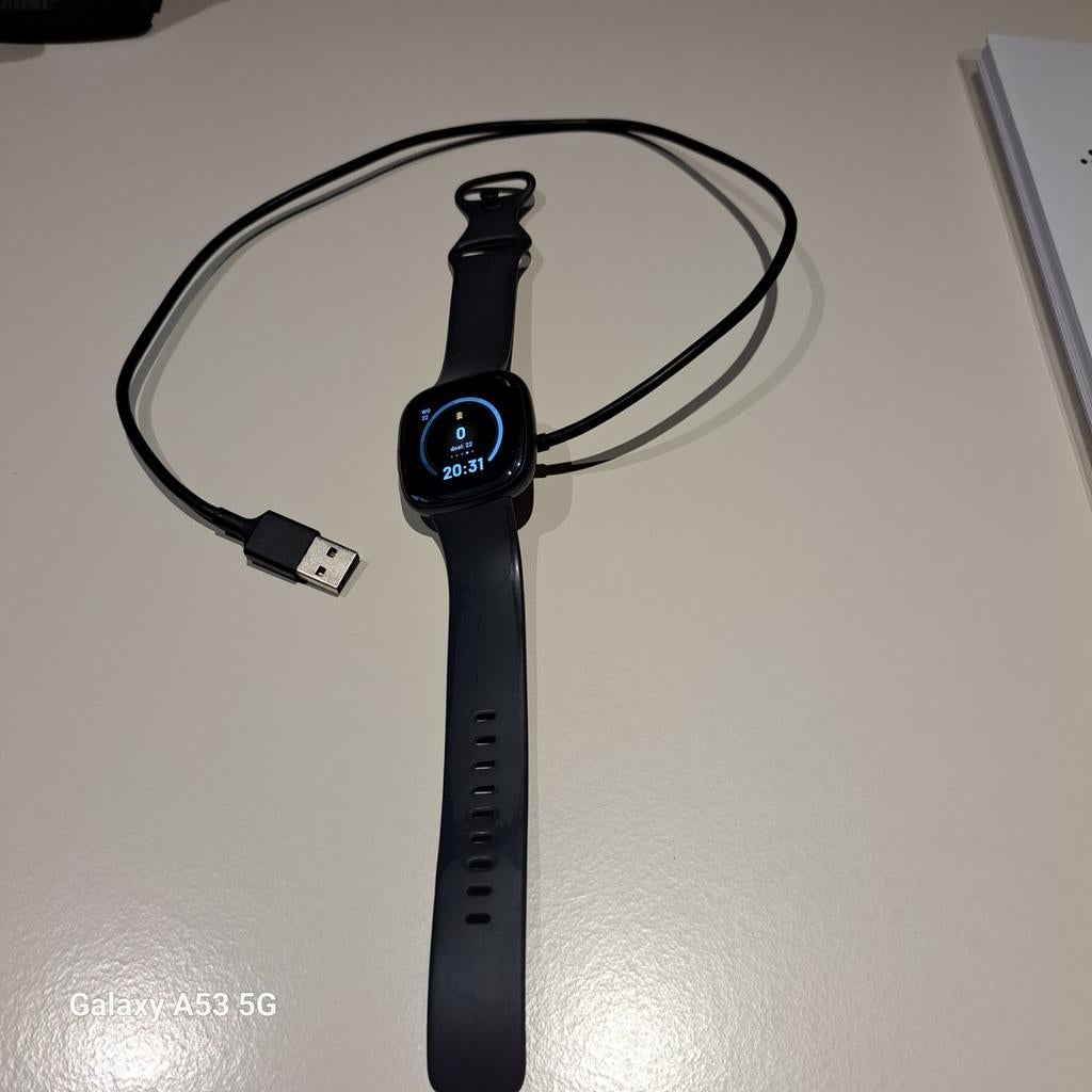 Horloge fitbit sense 2, Sieraden, Tassen en Uiterlijk, Smartwatches, Ophalen of Verzenden, Zwart, Android