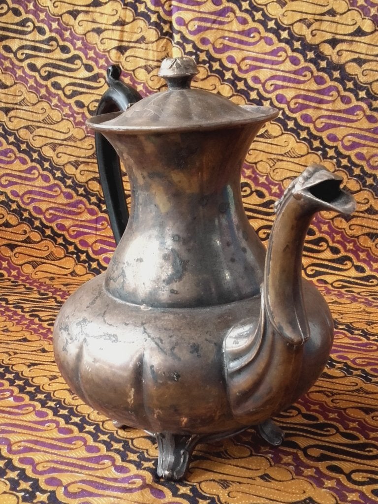 Mooie antieke silverplate theepot uit Engeland 20,8 cm. 1900, Ophalen of Verzenden