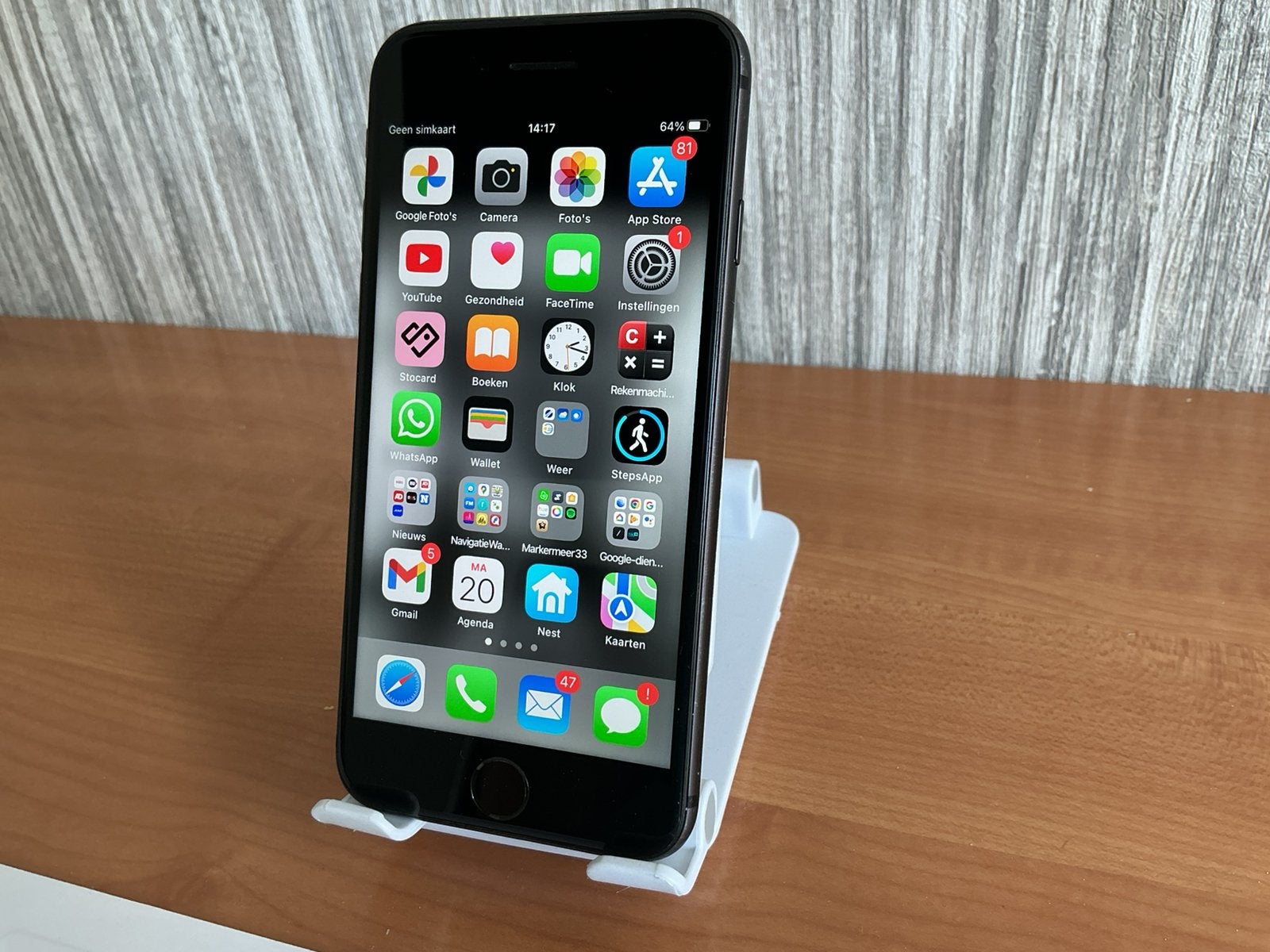 Apple iphone 8 Model MQ6G2ZD/A als nieuw A1905 batt 79%, Telecommunicatie, Mobiele telefoons | Apple iPhone, Zwart, Ophalen of Verzenden