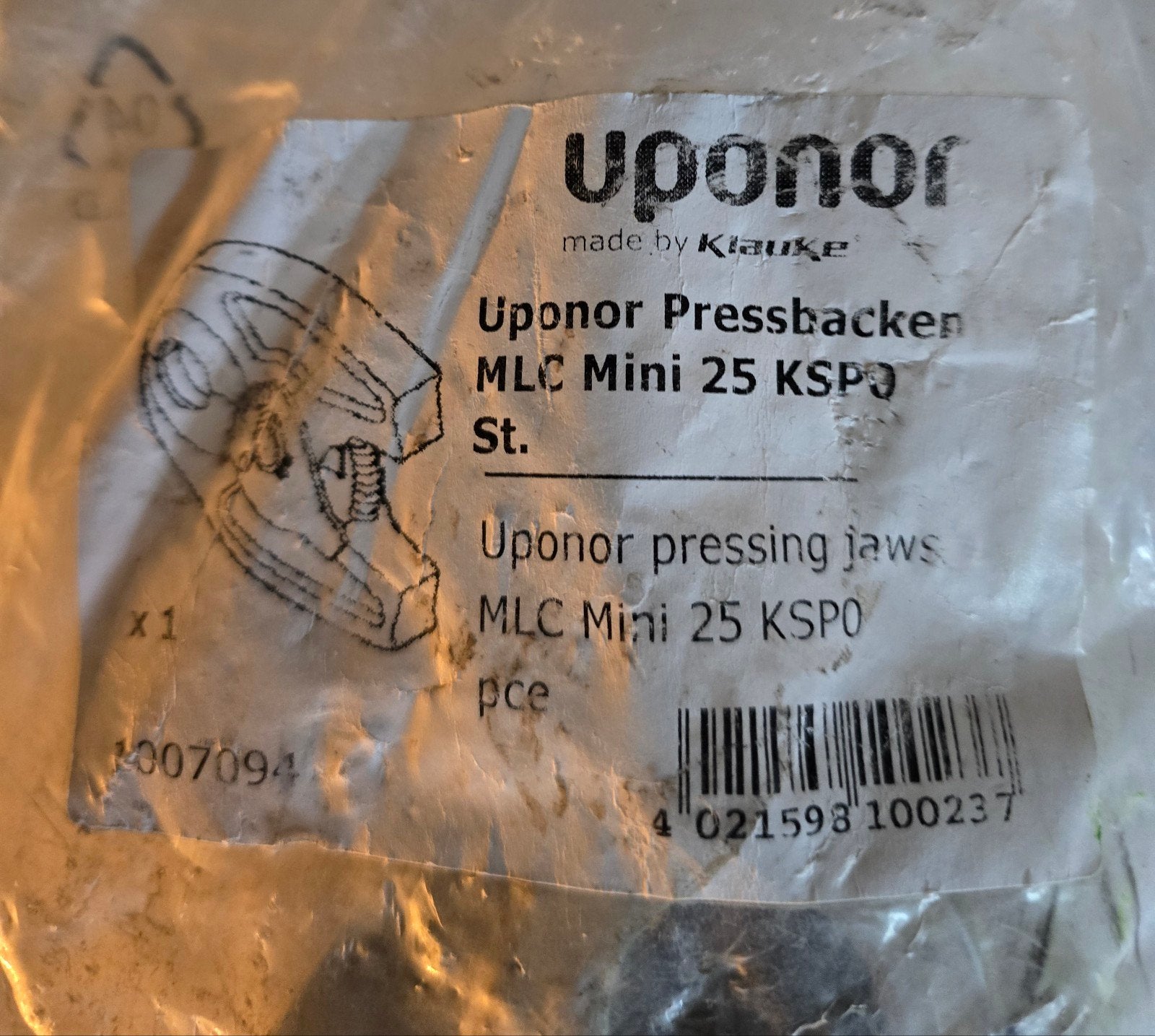 Uponor persbek mini 25, nieuw in de verpakking!, Ophalen of Verzenden, Nieuw
