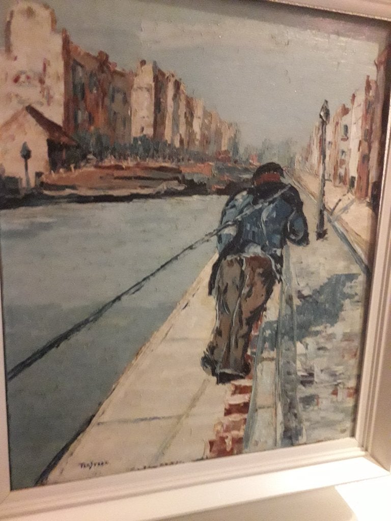 PRACHTIG ANTIEK OLIEVERFSCHILDERIJ van TERSTEEG I.Z.G.STAAT, Ophalen of Verzenden, Olieverf, Doek