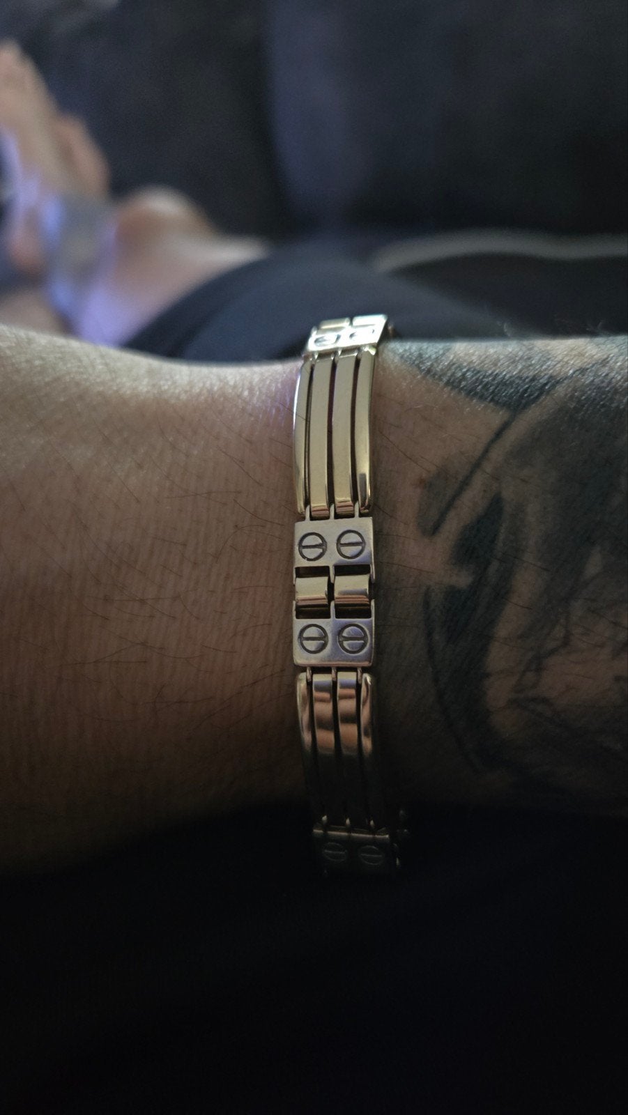 14k gouden Cartier look armband, Sieraden, Tassen en Uiterlijk, Horloges | Dames, Overige merken, Ophalen of Verzenden, Zo goed als nieuw