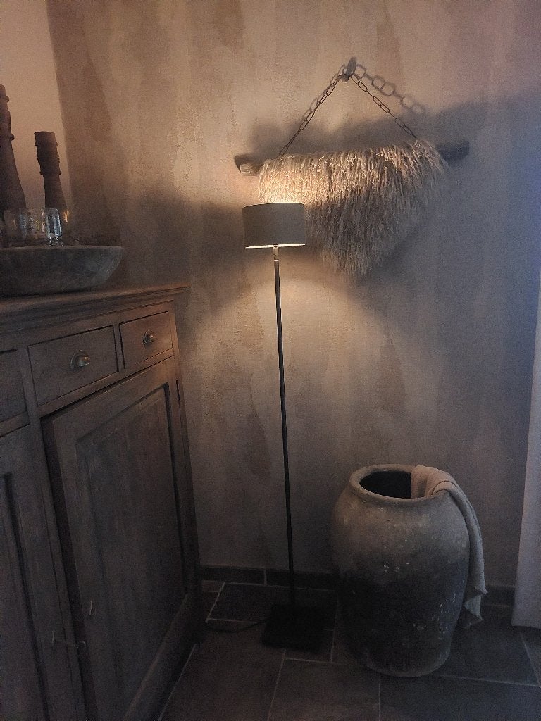 Lamp aura peeperkorn, Ophalen, 100 tot 150 cm, Metaal, Landelijk