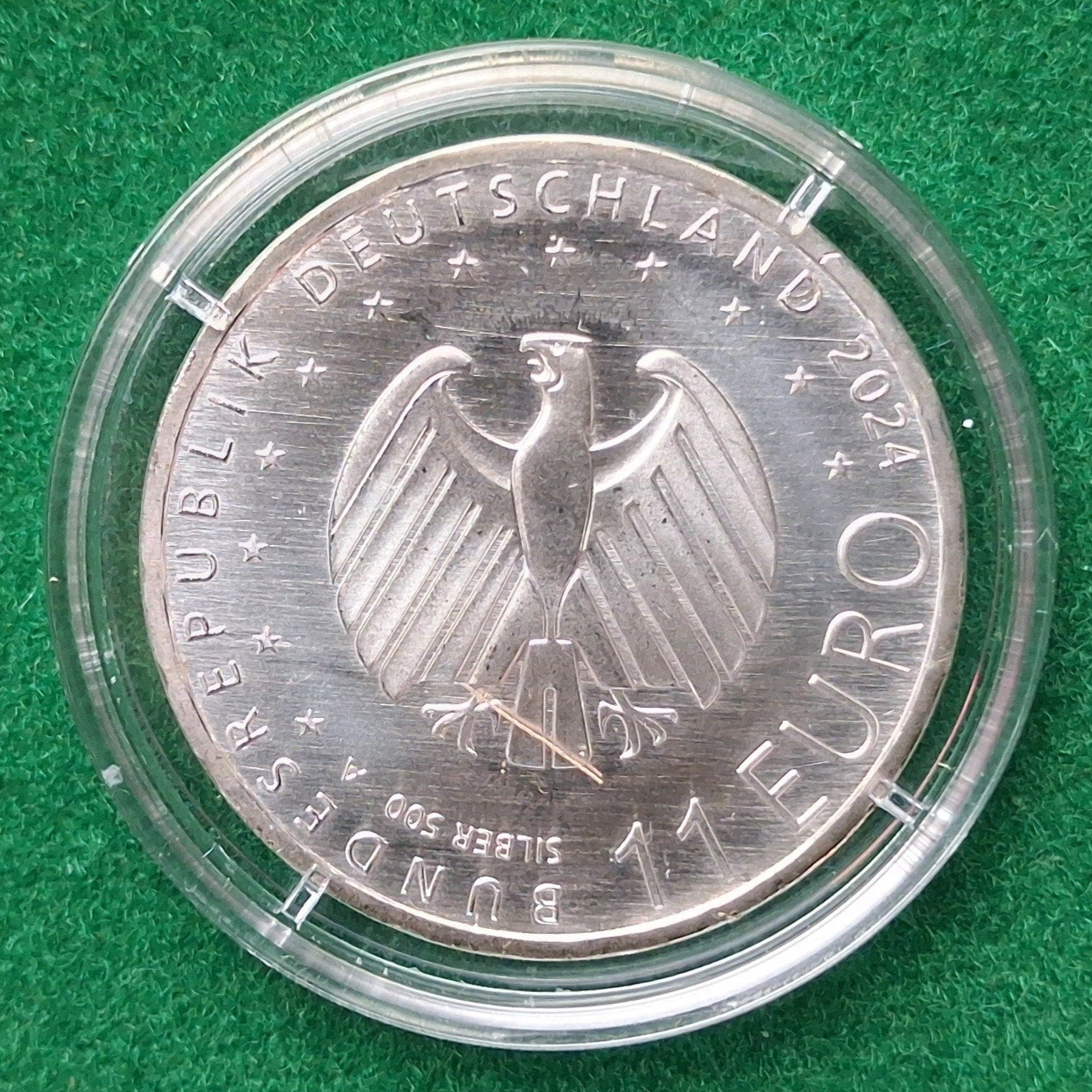11 euro munt 2024 zilver, Ophalen of Verzenden, Overige landen, 5 euro, Zilver