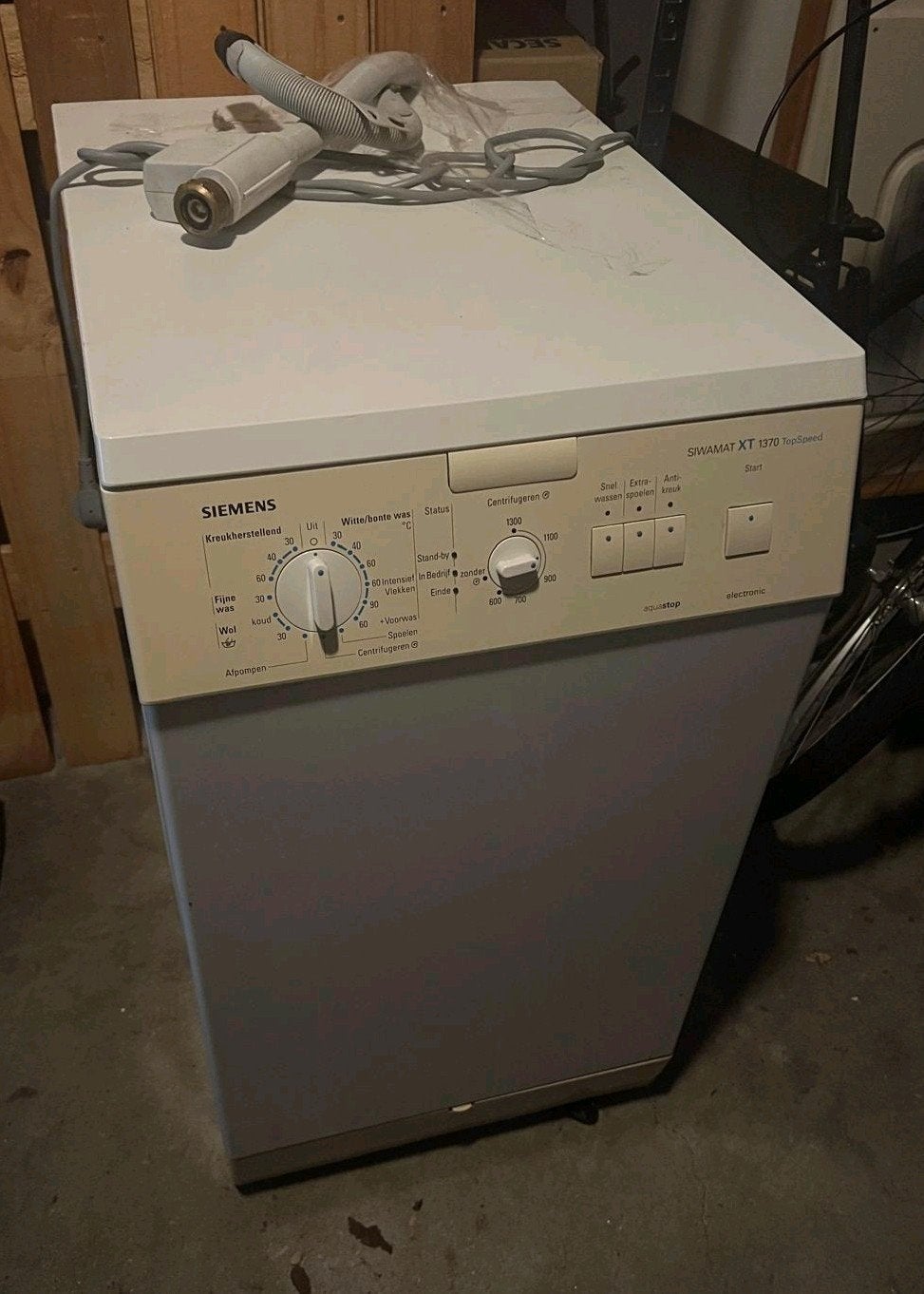 Wasmachine Siemens, bovenlader, 85x45x58, Witgoed en Apparatuur, Ophalen, 1200 tot 1600 toeren, Gebruikt, 4 tot 6 kg