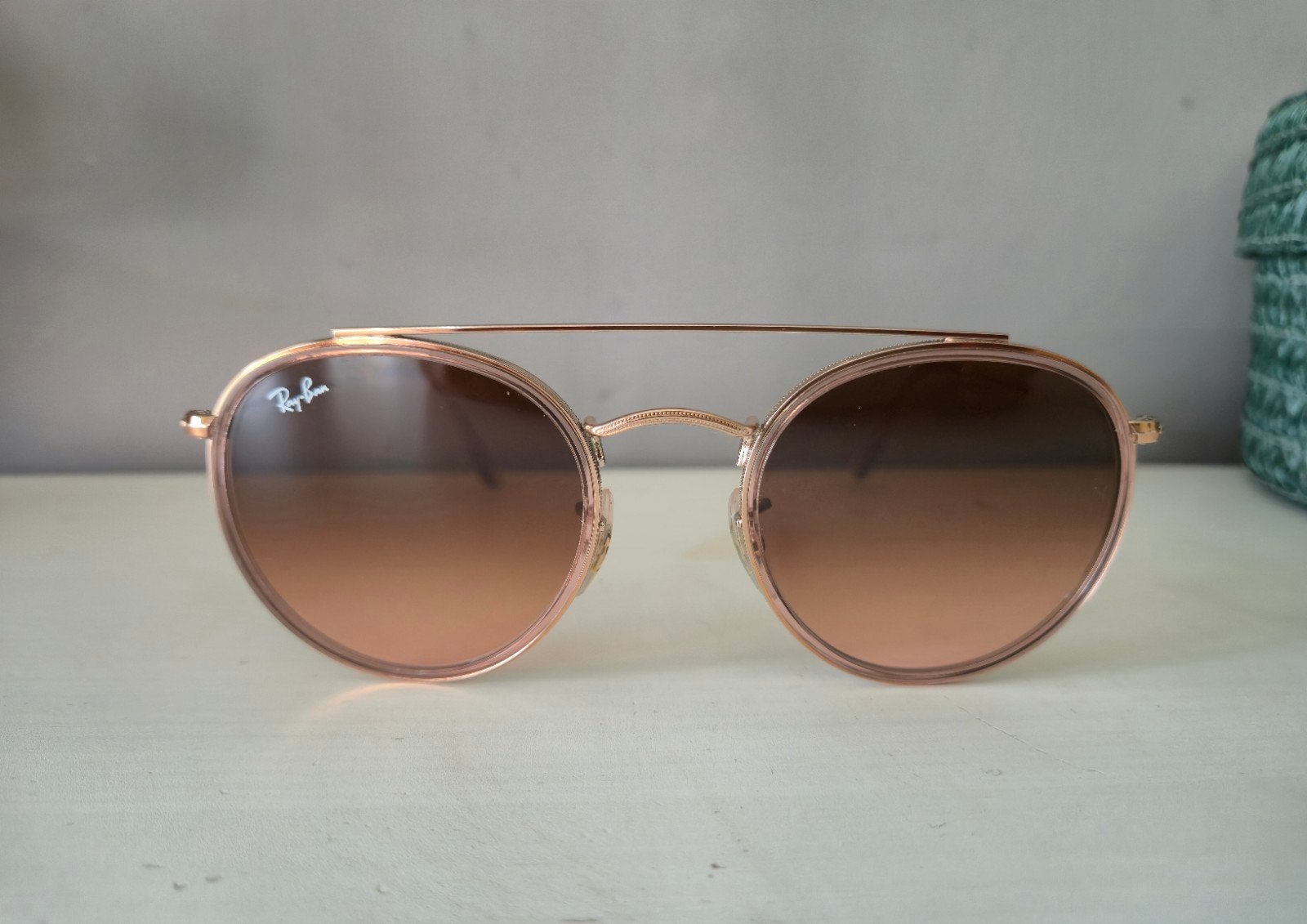 Ray-Ban Oval Double Bridge, Zonnebril, Bruin, Nieuw, Ophalen of Verzenden