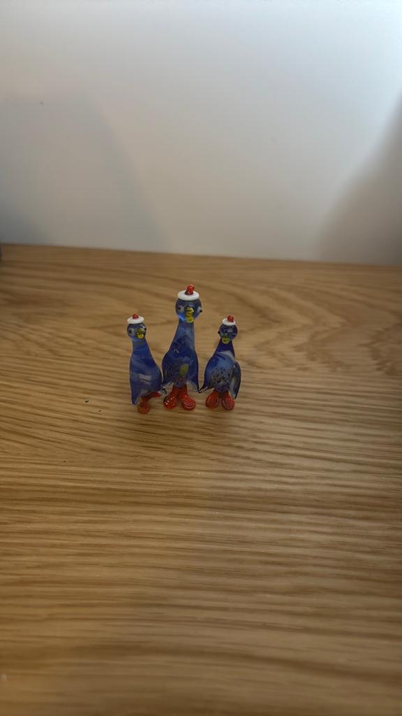 Set van 3 Murano glazen vogels - 5 cm hoog, Verzamelen, Beelden en Beeldjes, Ophalen of Verzenden, Zo goed als nieuw, Dier